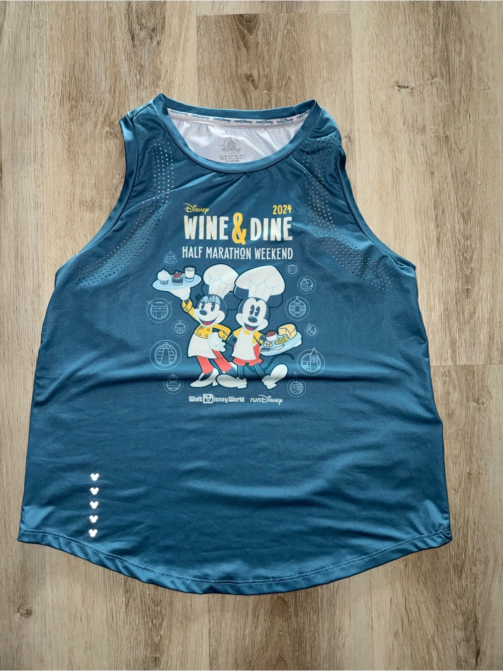 RunDisney Teal Wine & Dine 2024 Chef Mickey & Minnie Race Tank